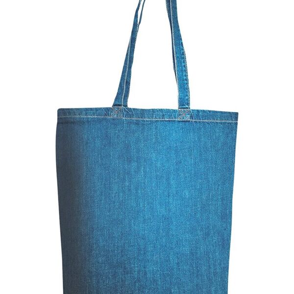 LB COTTN DENIM GUSSETED TOTE Thumbnail
