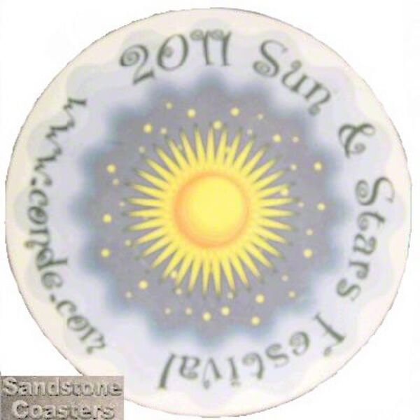 Round Sandstone Coaster - Soft Full Color Print - Minimum only 4 Thumbnail