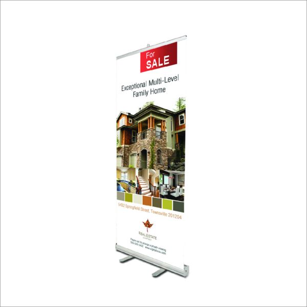 Standard High Quality Retractable Banner Stand - 31.5 in x 78 in, Includes Carry Case Thumbnail