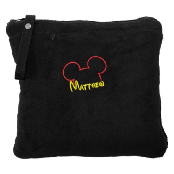Custom Packable Travel Blanket/Pillow - Embroidered - Low Minimum 4 Thumbnail