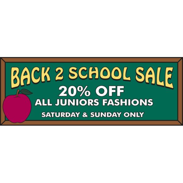 Back To School Sale 96x36 Thumbnail