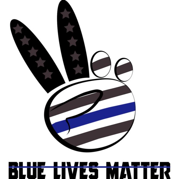 Blue Lives Matter in Peace Symbol Thumbnail