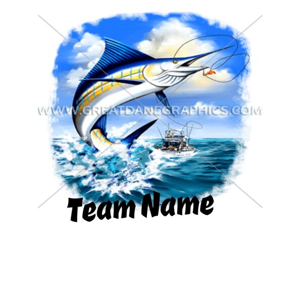 Marlin Fishing with Team Name Customized Thumbnail