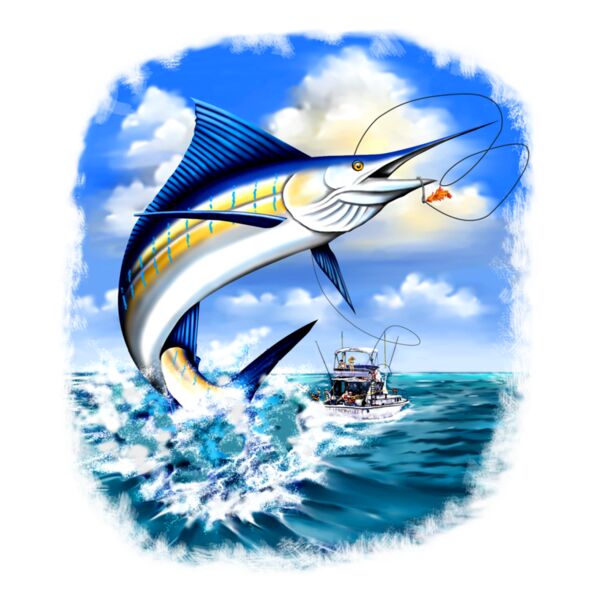 Marlin Fishing with Boat png Thumbnail